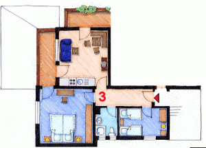 Wohnung 3: Grundriss